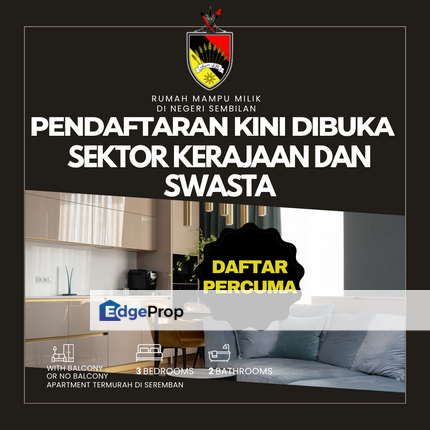 PENDAFTARAN RUMAH MAMPU MILIK NEGERI SEMBILAN KINI DIBUKA 2025/2026, Negeri Sembilan, Seremban