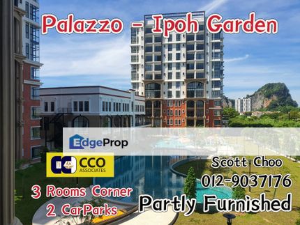 Palazzo Corner Unit For Rent, 2 Carparks and Partly Furnsihed, Perak, Ipoh