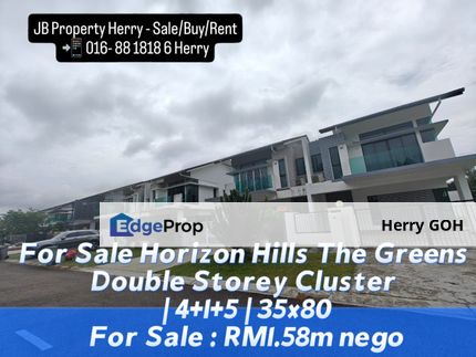 Horizon Hills The Greens Double Storey Cluster | 4+1+5 | 35x80, Johor, 