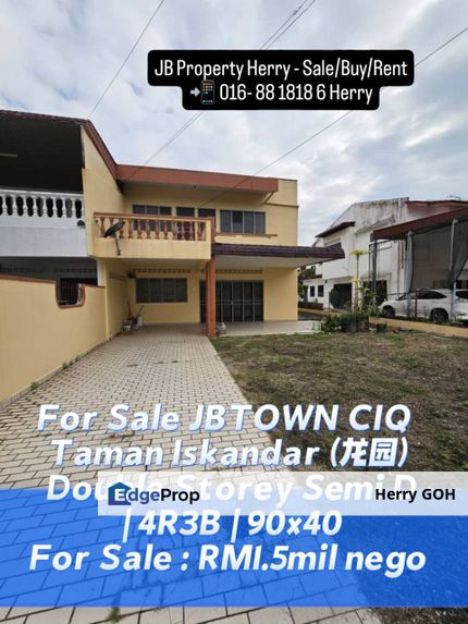 JBTOWN CIQ Taman Iskandar (龙园) Double Storey Semi D | 4R3B | 90x40, Johor, Johor Bahru