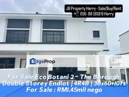 Eco Botani 2 The Borough Double Storey Endlot | 4R4B | 30x60+10ft, Johor, Nusajaya