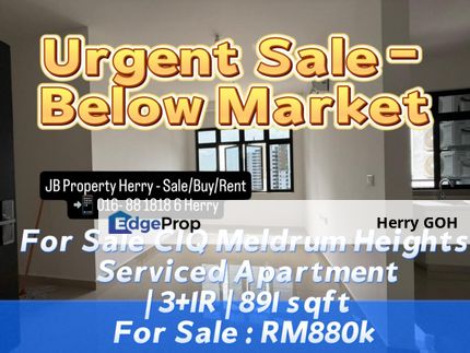 Meldrum Heights Serviced Apartment  891 sqft, Johor, Johor Bahru
