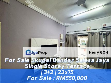 Skudai Bandar Selesa Jaya Single Storey Terrace | 3+2 | 22x75, Johor, Skudai