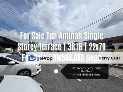 For Sale Tun Aminah Single Storey Terrace | 3R1B | 22x70, Johor, Skudai