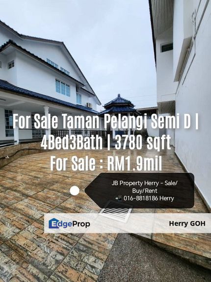 For Sale Taman Pelangi Semi D | 4Bed3Bath | 3780 sqft, Johor, Johor Bahru