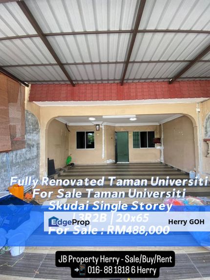 For Sale Taman Universiti Skudai Single Storey | 3R2B | 20x65, Johor, Skudai