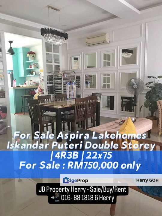 Aspira Lakehomes Iskandar Puteri Double Storey | 4R3B | 22x75, Johor, Gelang Patah