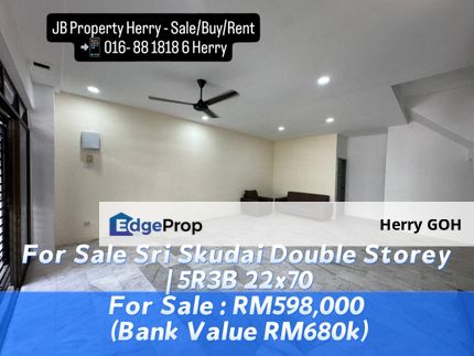 Sri Skudai Double Storey | 5R3B 22x70 For Sale : RM598,000, Johor, Skudai