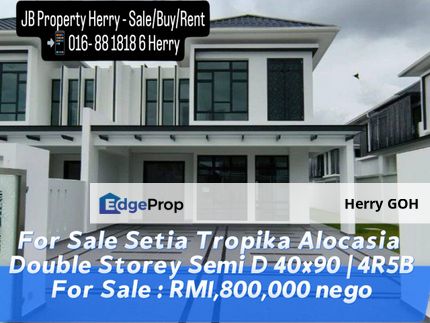 Setia Tropika Alocasia Double Storey Semi D 40x90 | 4R5B, Johor, Setia Tropika