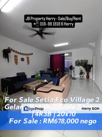 Setia Eco Village 2 Gelang Patah Double Storey | 4R3B | 20x70, Johor, Gelang Patah