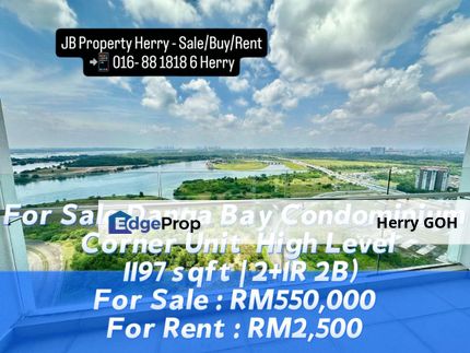 Danga Bay TropEZ Residence Condominium Corner Unit  High Level  1197 sqft | 2+1R 2B), Johor, Johor Bahru