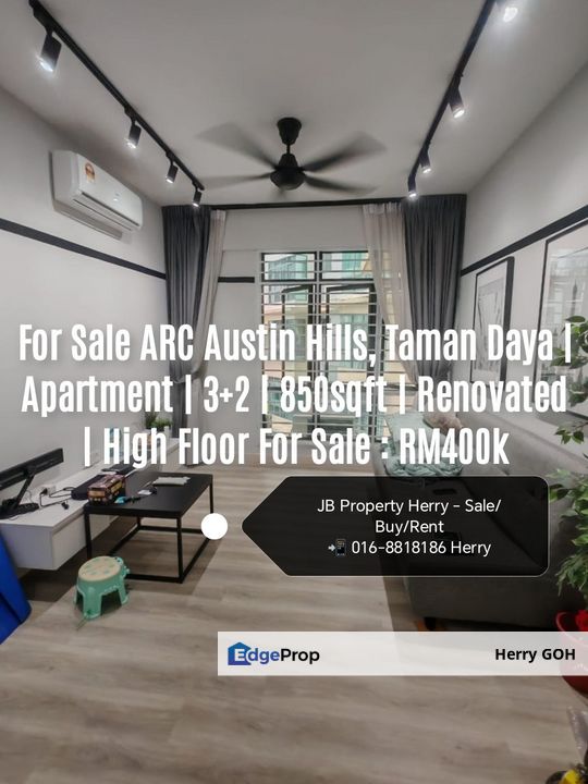 For Sale ARC Austin Hills, Taman Daya | Apartment | 3+2 | 850sqft | Renovated | High Floor, Johor, Johor Bahru