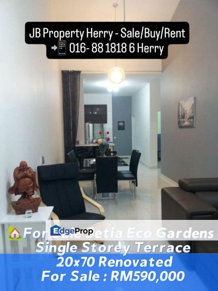 Setia Eco Gardens Single Storey Terrace 20x70 Renovated, Johor, Gelang Patah