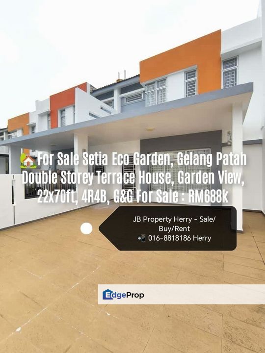 Setia Eco Garden, Gelang Patah Double Storey Terrace House, Garden View, 22x70ft, 4R4B, G&G, Johor, Gelang Patah