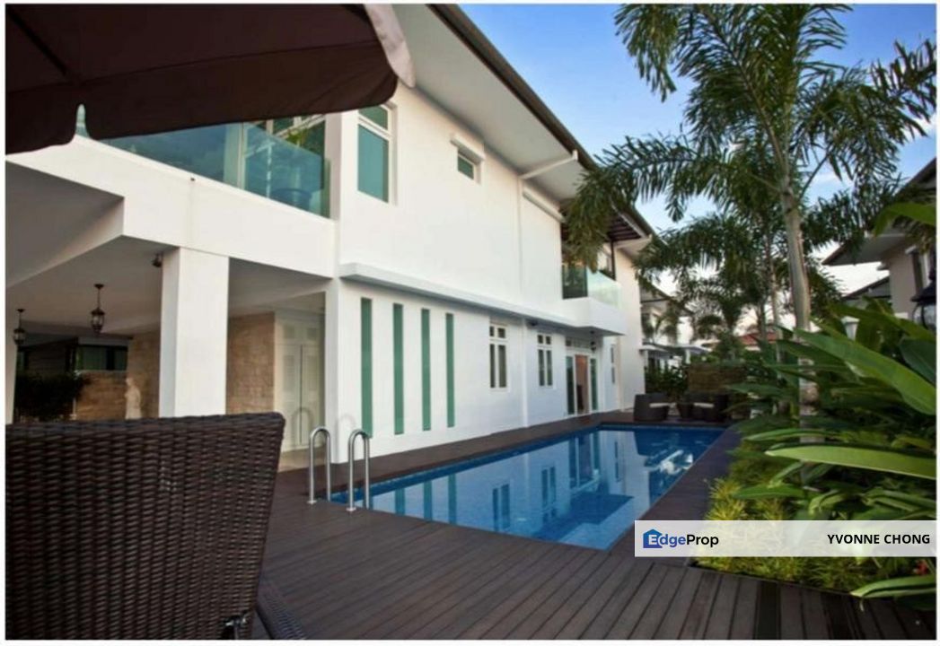 Link bungalow house with swimming pool for rent @ Golf West Horizon Hills , Johor, 
