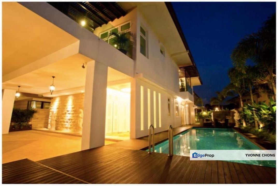Link bungalow house with swimming pool for rent @ Golf West Horizon Hills , Johor, 