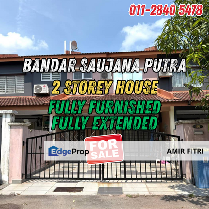 Bandar Saujana Putra Double Storey House for Sale | Fully Furnished & Extended, Selangor, Jenjarom