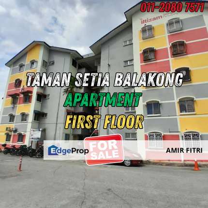 Taman Setia Balakong Apartment for Sale | First Floor, Selangor, Balakong