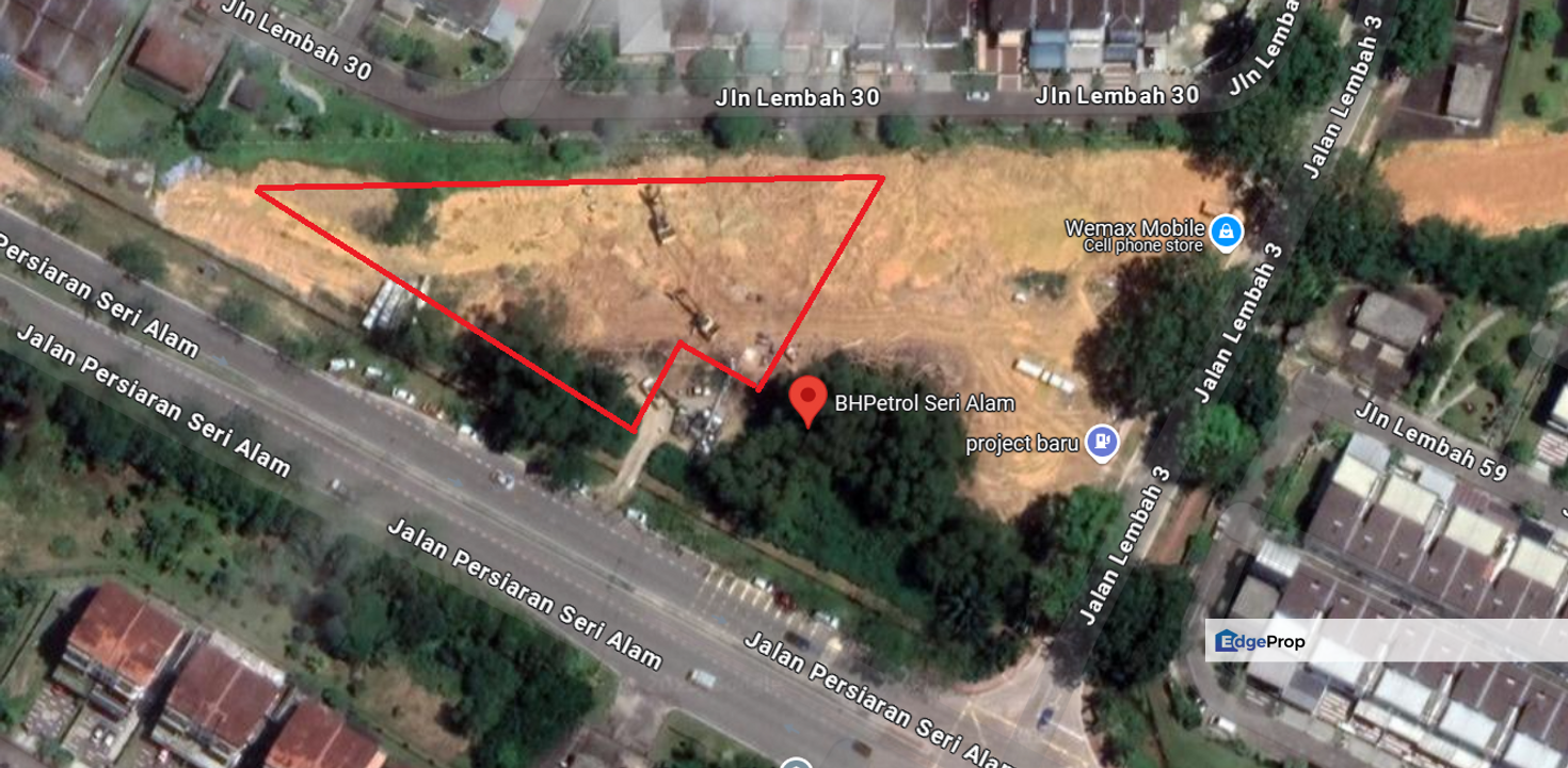 Commercial Land @ Jalan Persiaran Seri Alam For Rent, Johor, Masai