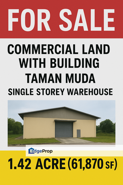 🏢 For Sale – Commercial Land with Building @ Taman Muda, Kuala Lumpur, Ampang