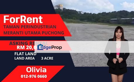 🏭 For Rent – Industrial Land @ Taman Perindustrian Meranti Utama ✨ 3 Acres | Flat Land, Selangor, Puchong