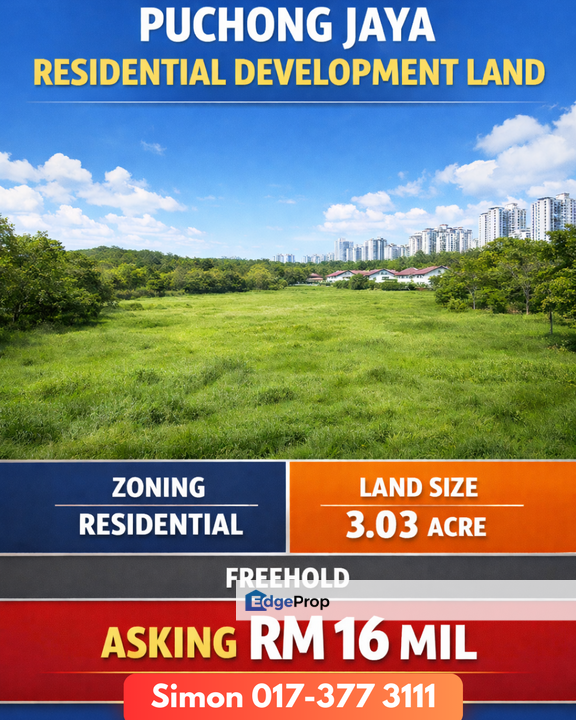 🏗 For Sale – Residential Development Land @ Puchong Jaya, Selangor, Puchong