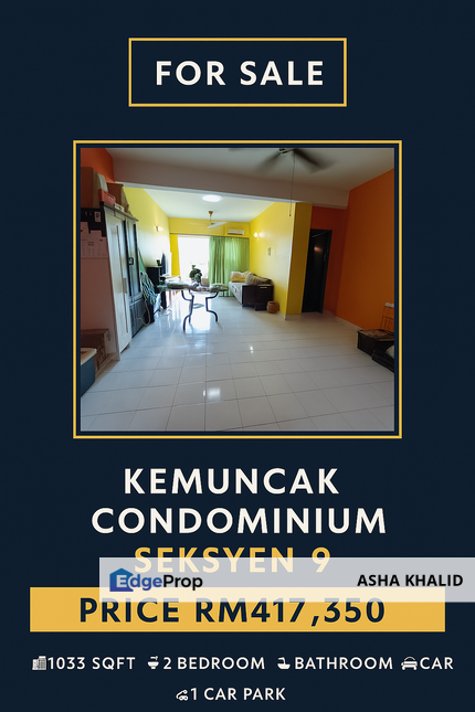 KEMUNCAK CONDOMINIUM FOR SALE FACING SWIMMING POOL, Selangor, Shah Alam