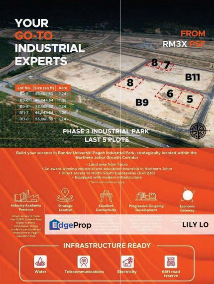 Bandar Universiti Pagoh Medium Industrial Land for sale, Johor, Pagoh