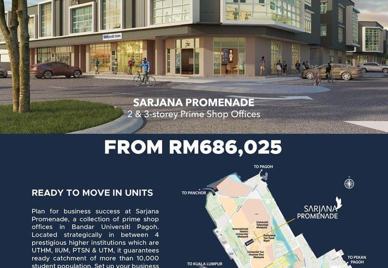 New 2 or 3 Storey Shop for sale