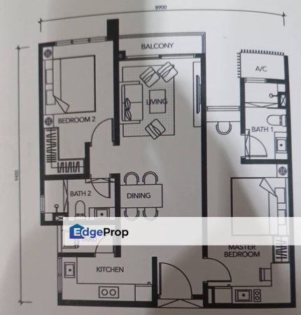 SUNWAY VELOCITY TWO, 2 BEDROOMS FOR SALE, CHERAS, KUALA LUMPUR., Kuala Lumpur, Cheras