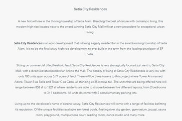 Setia City Residences @ Setia City