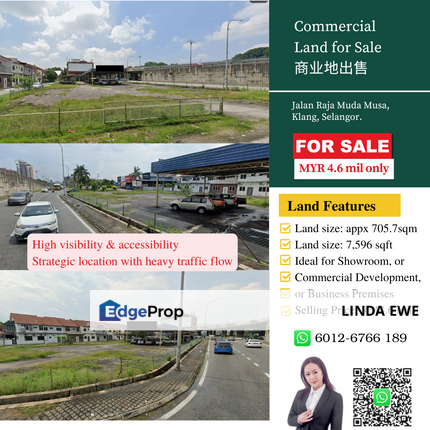 Commercial Land for Sale Jalan Raja Muda Musa Klang, Selangor, Klang