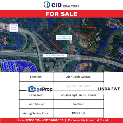 Agricutural Land for Sale Taboh Naning Alor Gajah, Melaka, Ayer Keroh
