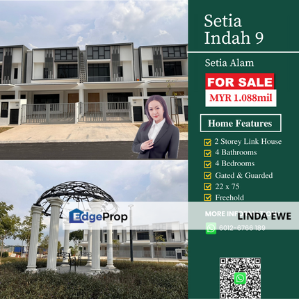 2 Storey Terraced at Setia Indah 9, Setia Alam for Sale , Selangor, Shah Alam