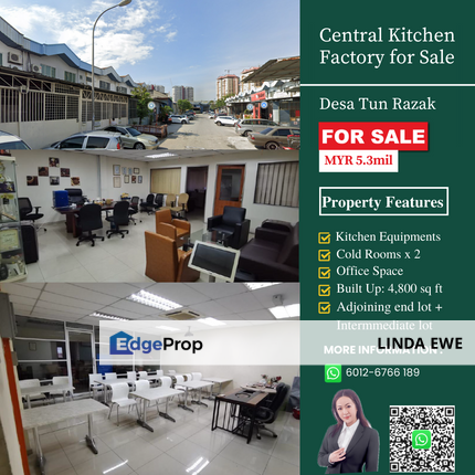 Desa Tun Razak Central Kitchen for Sale, Kuala Lumpur, Cheras