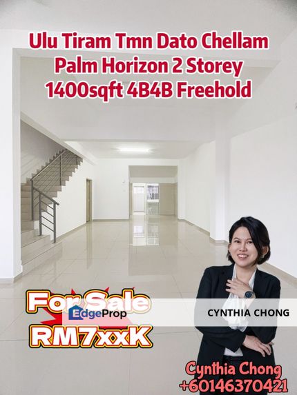 Taman Dato Chellam Unblock View Double Storey House For Sale, Johor, Ulu Tiram