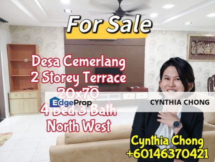 Taman Desa Cemerlang Gated Guarded Double Storey Terrace House For Sale, Johor, Ulu Tiram