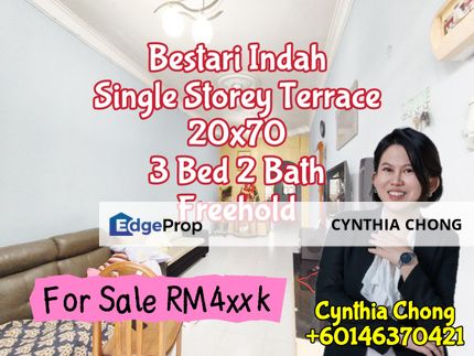 Taman Bestari Indah Ulu Tiram Full Loan Single Storey House For Sale, Johor, Ulu Tiram