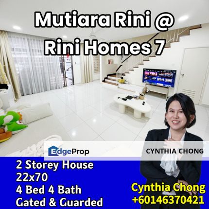 Taman Mutiara Rini Skudai Rini Homes 7 Double Storey House For Sale, Johor, Skudai