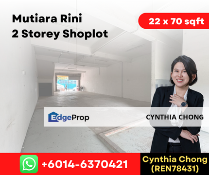 Taman Mutiara Rini Double Storey Shoplot, Johor, Skudai