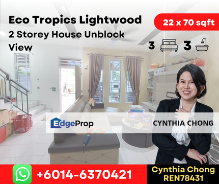 Kota Masai Eco Tropics Lightwood Unblock View Double Storey House For Sale, Johor, Pasir Gudang