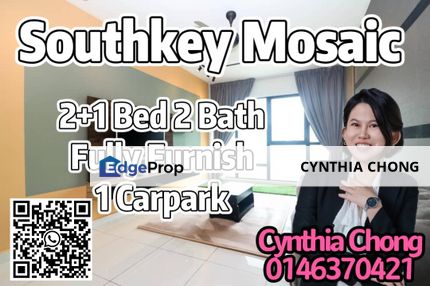 Southkey Mosaic 2+1 Bed Unit For Rent, Johor, Johor Bahru