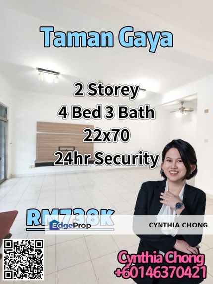 Taman Gaya Double Storey House For Sale, Johor, Ulu Tiram
