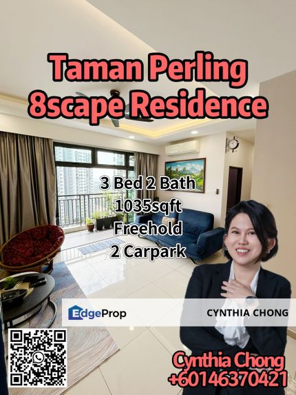 8scape Residences Sutera Taman Perling Full Loan 3 Bedroom Unit For Sale, Johor, Johor Bahru