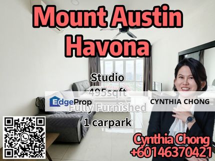 Havona Residence Mount Austin Studio For Rent, Johor, Johor Bahru