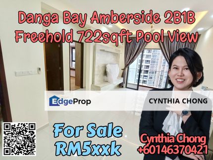 Amberside Country Garden Danga Bay Pool View Two Bedroom Unit For Sale, Johor, Johor Bahru