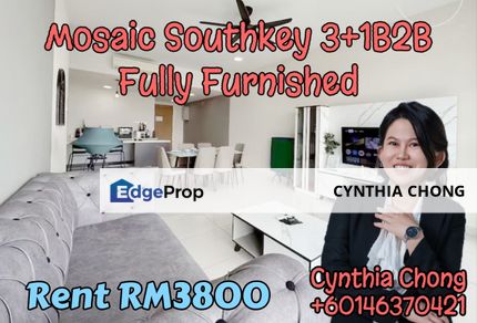 Southkey Mosaic 3+1B2B Unit For Rent, Johor, Johor Bahru