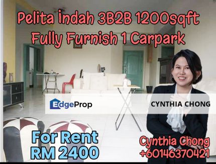 Pelita Indah Condominium 3 Bedroom Unit For Rent, Johor, Johor Bahru