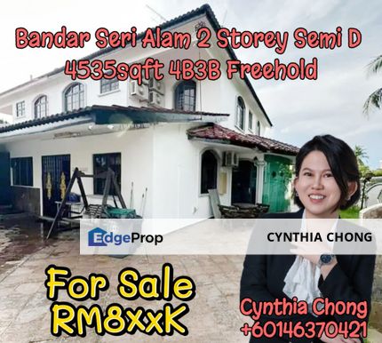Bandar Seri Alam Double Storey Semi D For Sale, Johor, Masai