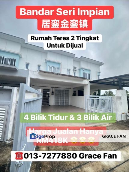 BANDAR SERI IMPIAN 2-Story Terrace House For Sale, Johor, Kluang